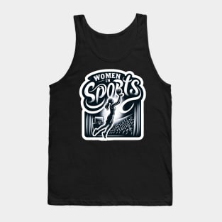 Minimalist Women in Sports - Women’s Basketball Silhouette Tank Top